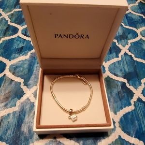 Pandora Charm Bracelet with Grad Cap Charm
